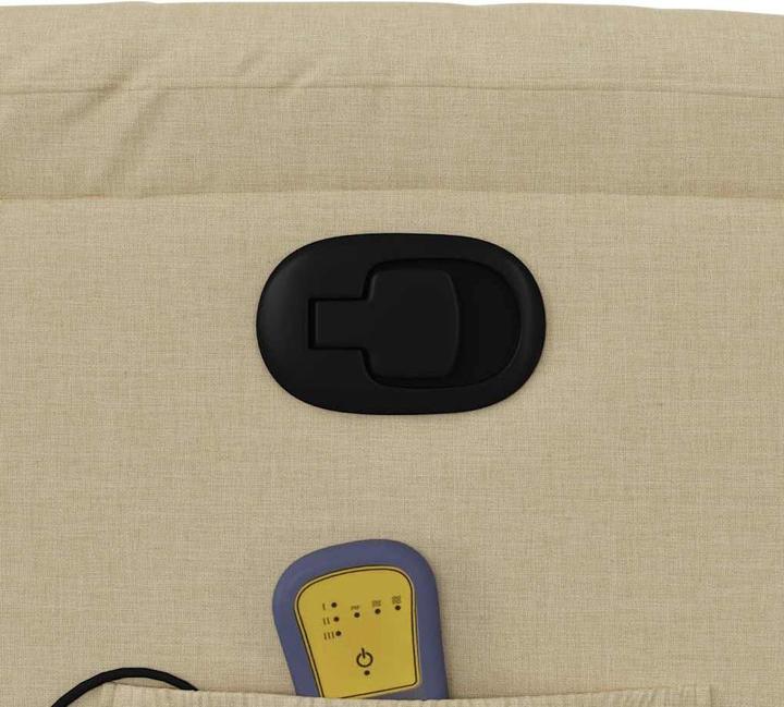 Immagine prodotto vidaXL Poltrona massaggiante con ausilio stand-up in tessuto crema