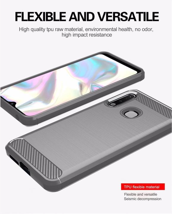 Actual product image Cadorabo TPU Ultra Slim carbon stainless steel Combi Cover (Samsung Galaxy A70e)