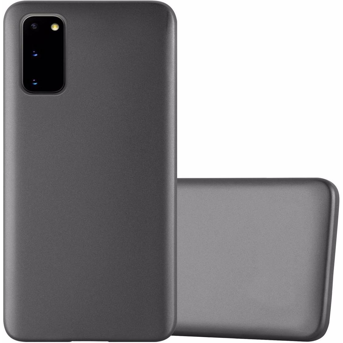 Cadorabo TPU Matt Metallic Cover (Samsung Galaxy S20+), Smartphone Hülle, Grau