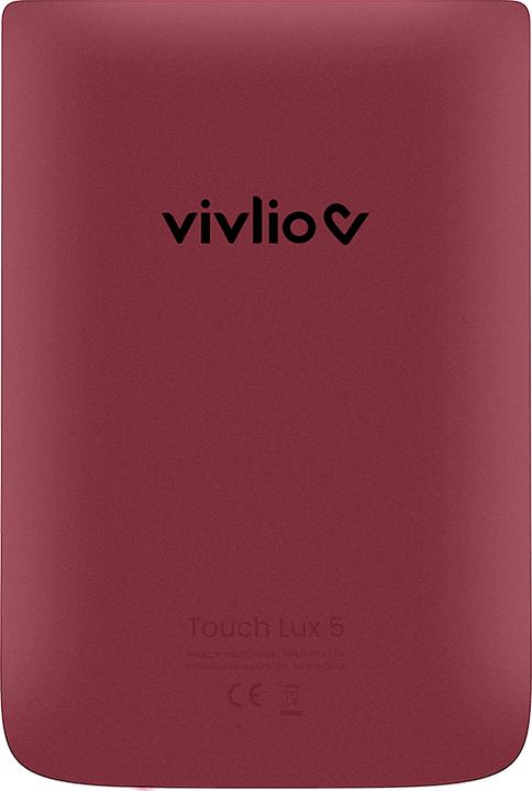 Image du produit Vivlio Touch Lux 5 Lecteur d'eBooks WLAN Bourgogne (6", 8 Go, Rouge rubis)