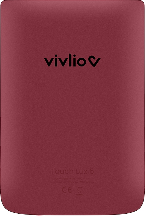 Image du produit Vivlio Touch Lux 5 Lecteur d'eBooks WLAN Bourgogne (6", 8 Go, Rouge rubis)