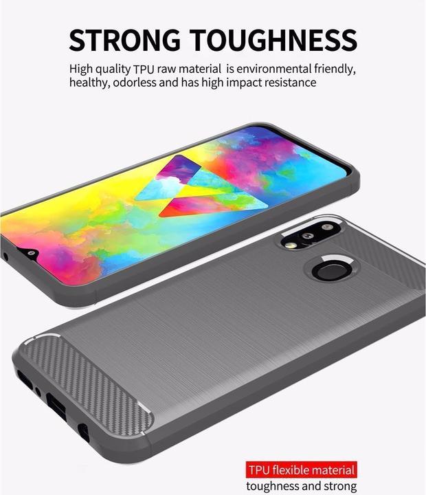 Actual product image Cadorabo TPU Ultra Slim carbon stainless steel Combi Cover (Samsung Galaxy A10s, Samsung Galaxy M01s)