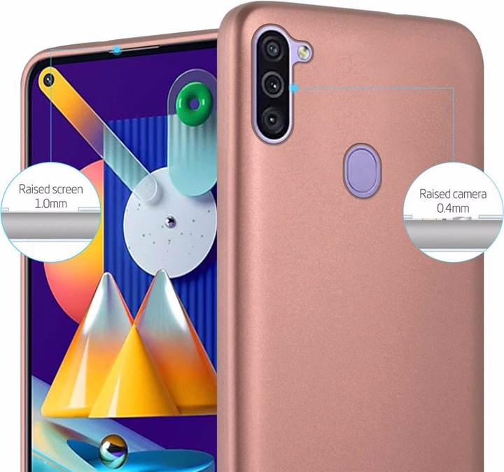 Produktbild Cadorabo TPU Matt Metallic Cover (Samsung Galaxy M11, Samsung Galaxy A11)