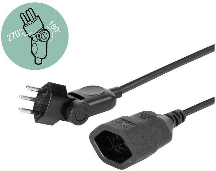 Actual product image Steffen Extension cable with lynch pin Td 3G1.0mm² 3m T12-T13 IP20 black (3 m, Type 13)