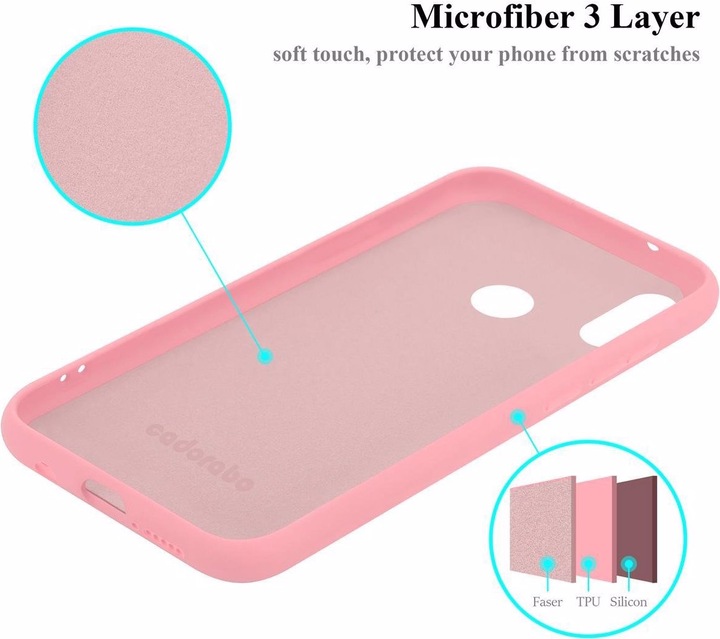 Actual product image Cadorabo TPU Liquid Silicone Case Cover (Huawei P20 Lite)