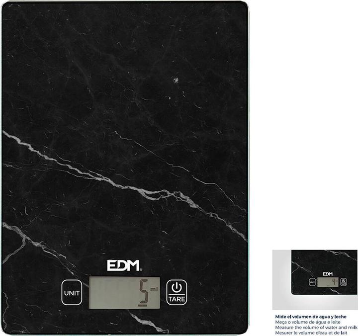 Produktbild EDM Küchenwaage 07528 Schwarz 5 kg