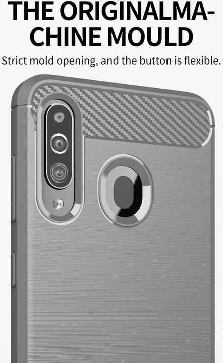 Actual product image Cadorabo TPU Ultra Slim carbon stainless steel Combi Cover (Samsung Galaxy A20s)