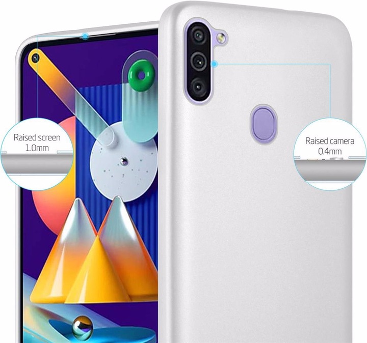 Produktbild Cadorabo TPU Matt Metallic Cover (Samsung Galaxy M11, Samsung Galaxy A11)