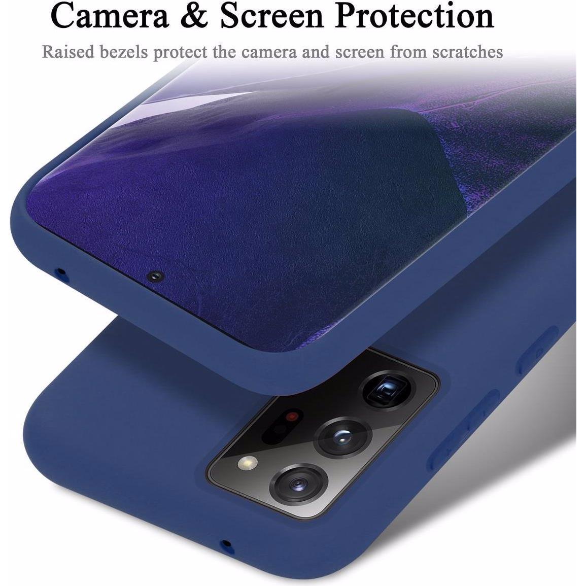 Thumbnail - Cadorabo TPU Liquid Silicone Case Cover (Samsung Galaxy Note 20 Ultra), Smartphone Hülle, Blau