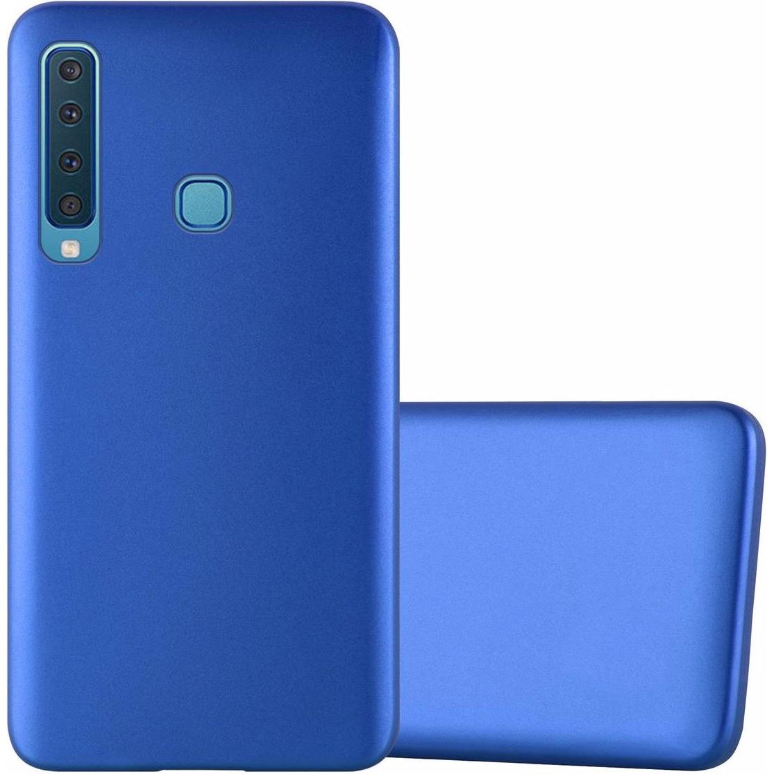 Cadorabo TPU Matt Metallic Cover (Samsung Galaxy A9 (2018)), Smartphone Hülle, Blau