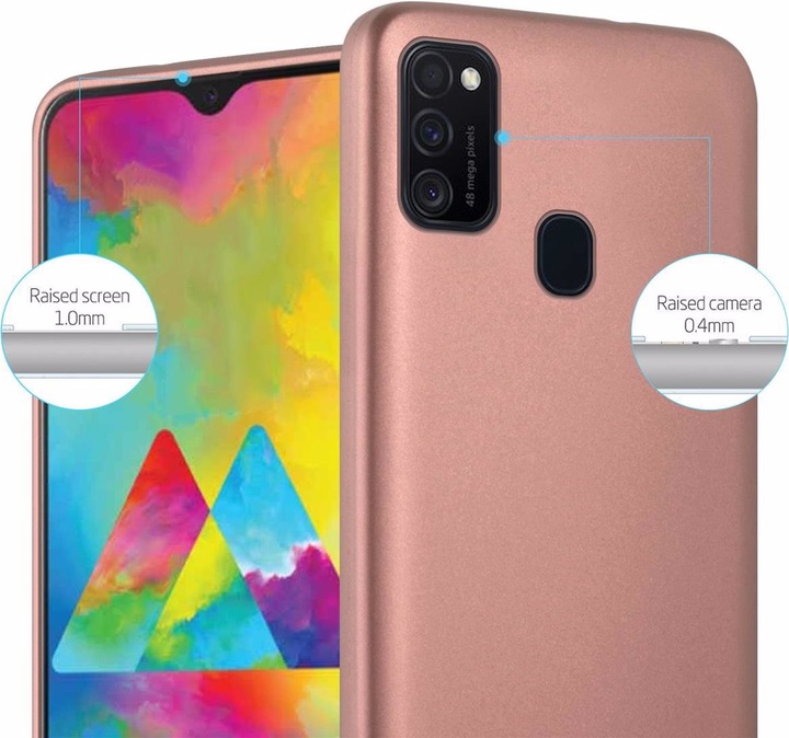 Actual product image Cadorabo TPU Matt Metallic Cover (Samsung Galaxy M21, Samsung Galaxy M30s)