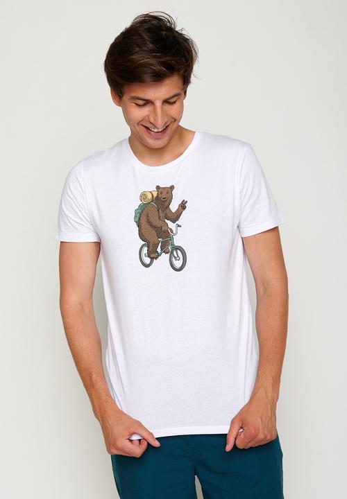 Actual product image Greenbomb T-Shirt Animal Bear Bike (XL)