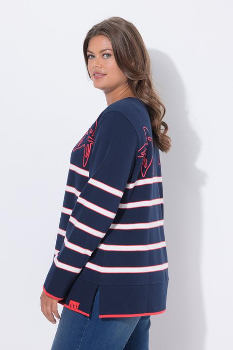 Produktbild Laurasøn Ringel-Sweatshirt mit Seastern-Print, Langarm (52)