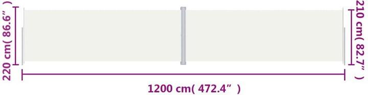 Produktbild vidaXL Seitenmarkise (12 m)