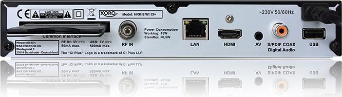 Produktbild Xoro HRM 8761 (DVB-C, DVB-T2, CI+-Schacht, CI-Schacht)