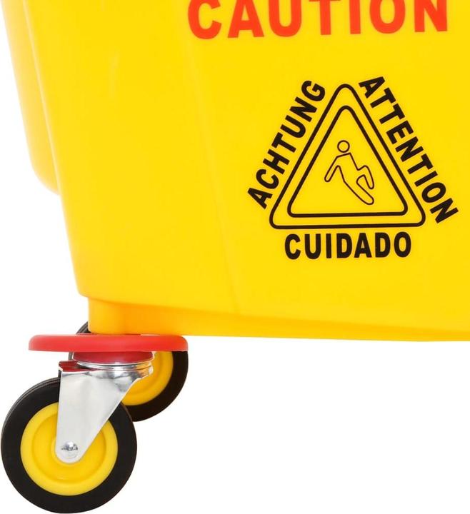 Produktbild vidaXL Mopp-Eimer mit Presse und Rollen Gelb 36 L Polypropylen (1 Stk.)