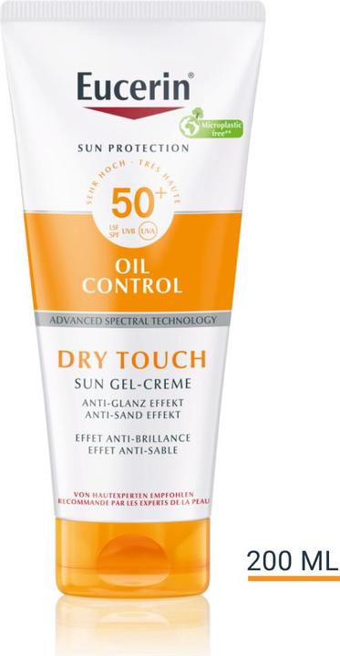 Image du produit Eucerin SUN Body Oil Control Dry Touch Gel-Crème SPF 50+ (Crème solaire, SPF 50+, 200 ml, 230 g)