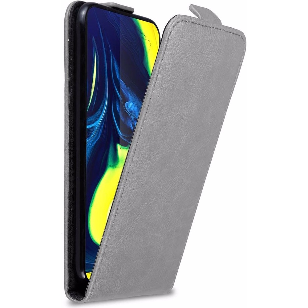 Cadorabo Flip wie Invis Cover (Samsung Galaxy A80), Smartphone Hülle, Grau