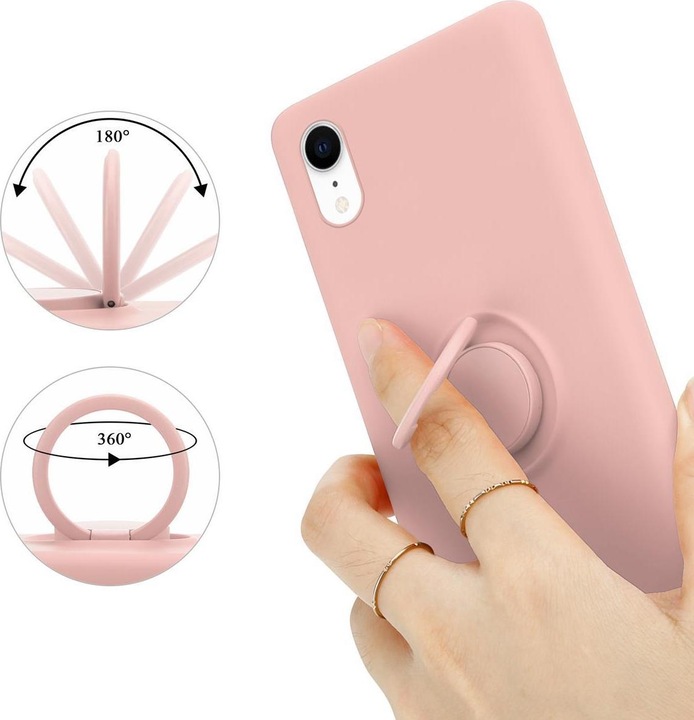 Actual product image Cadorabo TPU Liquid Ring Silicone Case Cover (Apple iPhone XR)