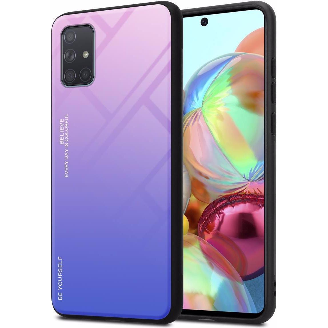 Thumbnail - Cadorabo TPU 2 Farben Glas Cover (Samsung Galaxy A71), Smartphone Hülle, Schwarz