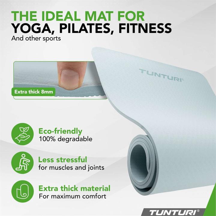 Produktbild Tunturi TPE Yogamatte Rutschfest 8 mm (8 mm)