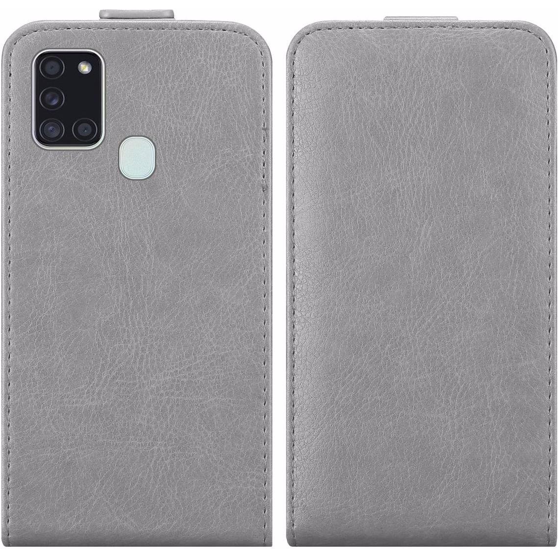 Cadorabo Flip wie Invis Cover (Samsung Galaxy A21s), Smartphone Hülle, Grau