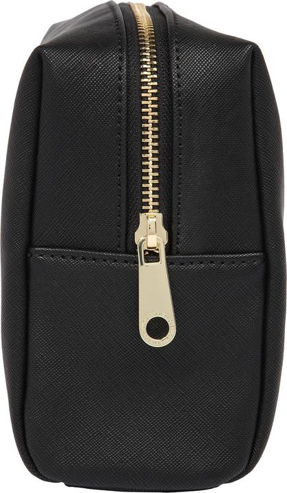 Image du produit Guess Trousse de toilette en cuir synthétique Saffiano Vanilla Noir pour femmes 23 x 17 x 8 cm