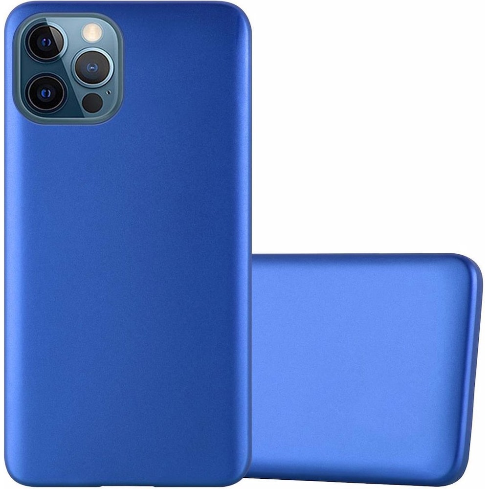 Cadorabo TPU Matt Metallic Cover (Realme 12 Pro+, Apple iPhone 12), Smartphone Hülle, Blau