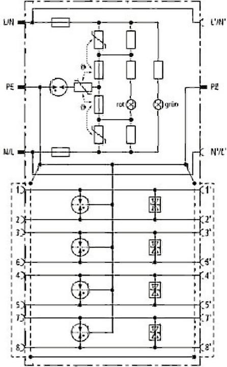 Image du produit Dehn SÖHNE Adaptateur de protection DEHNprotector DPRO 230 LAN100