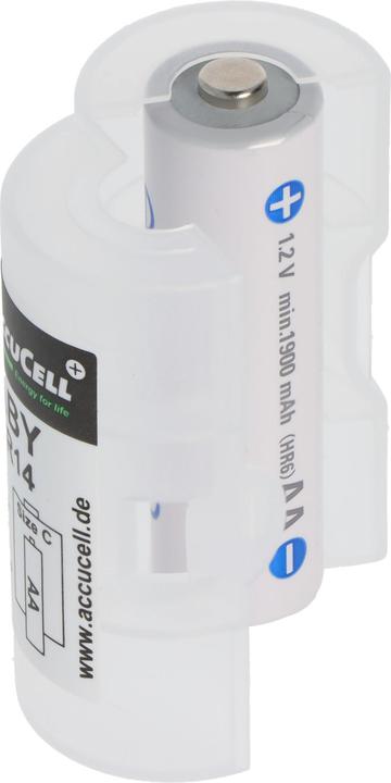 Actual product image AccuCell Universal Baby C adapter for 1x Mignon/AA each to size Baby, C, LR14, FR14 (2 pcs., AA, C)