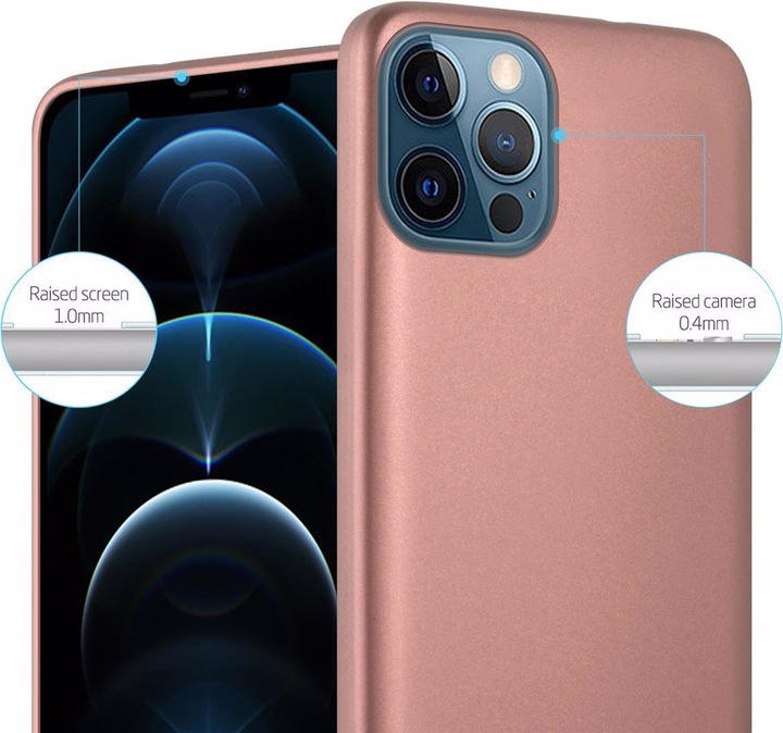 Produktbild Cadorabo TPU Matt Metallic Cover (Apple iPhone 12, Realme 12 Pro+)
