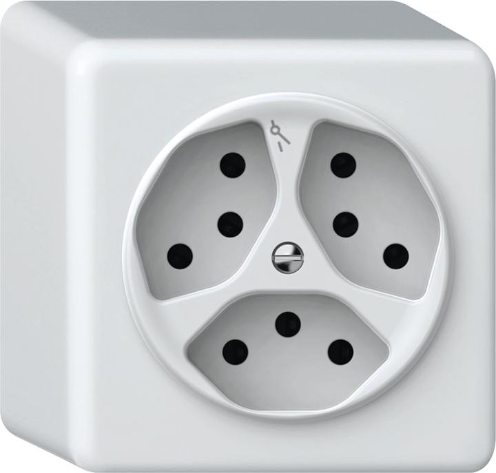 Produktbild Steffen ORIGIN AP-Steckdose 3xT13 (1x getrennt) QuickConnect ws