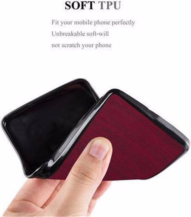 Actual product image Cadorabo TPU Wooden Cover (Samsung Galaxy A3)
