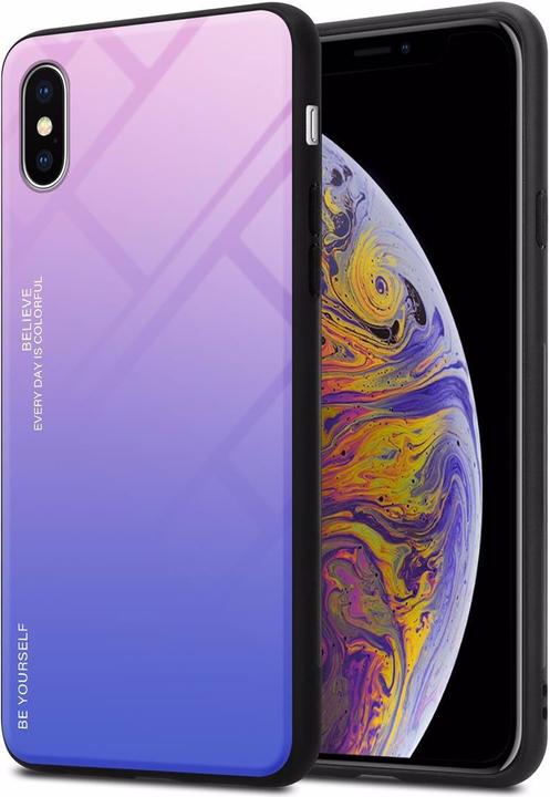 Produktbild Cadorabo TPU 2 Farben Glas Cover (Apple iPhone XS Max)