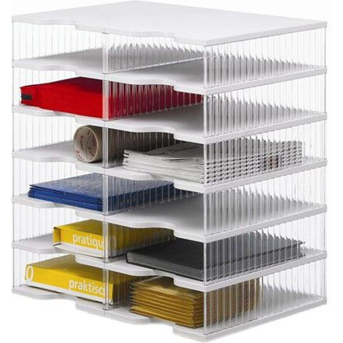 Styro, Dokumentenablage, Postverteilstation styropost Grundeinheit 12 Fächer grau/transparent (B4)