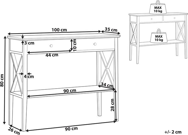 Image du produit Beliani Avenue (35 x 35 x 80 cm)