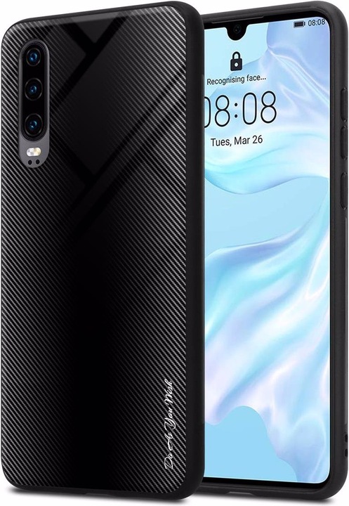 Productafbeelding Cadorabo TPU gestreepte glasplaat (Huawei P30)