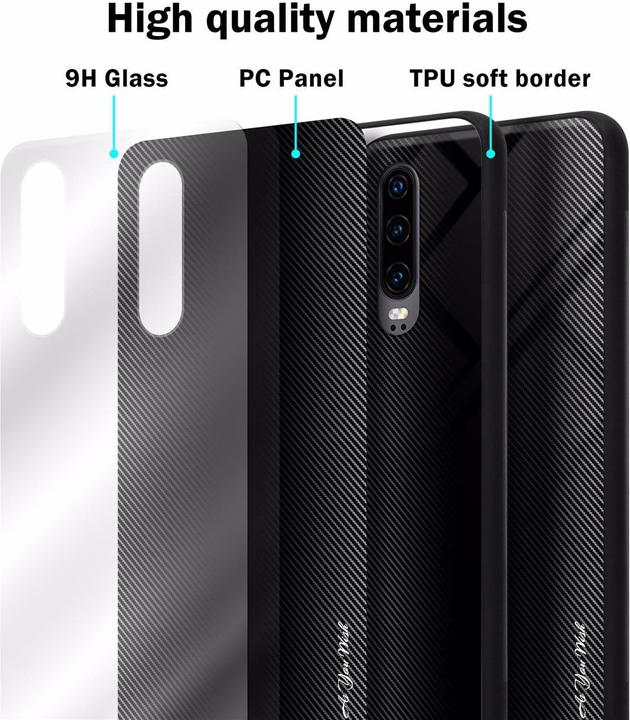 Immagine prodotto Cadorabo Copertura di vetro a strisce in TPU (Huawei P30)