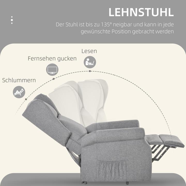 Image du produit Homcom Fauteuil TV avec aide à la verticalisation