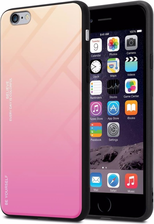 Actual product image Cadorabo TPU 2 colors glass cover (Apple iPhone 6 Plus)