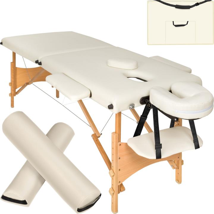 Actual product image tectake Massage Table Set Freddie | Massage table w/ headrest, armrests, face pad & bolster supports