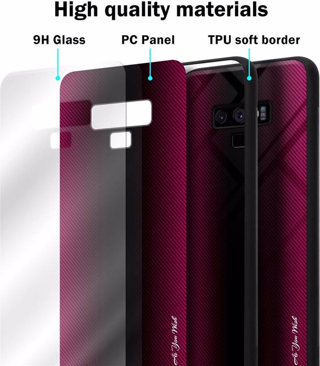 Actual product image Cadorabo TPU Striped Glass Cover (Samsung Galaxy Note 9)