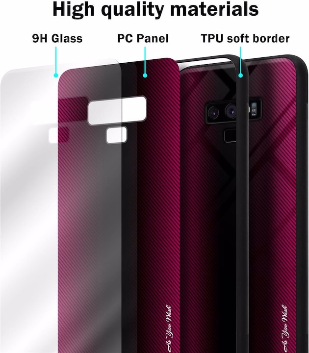 Productafbeelding Cadorabo TPU gestreepte glasplaat (Samsung Galaxy Note 9)