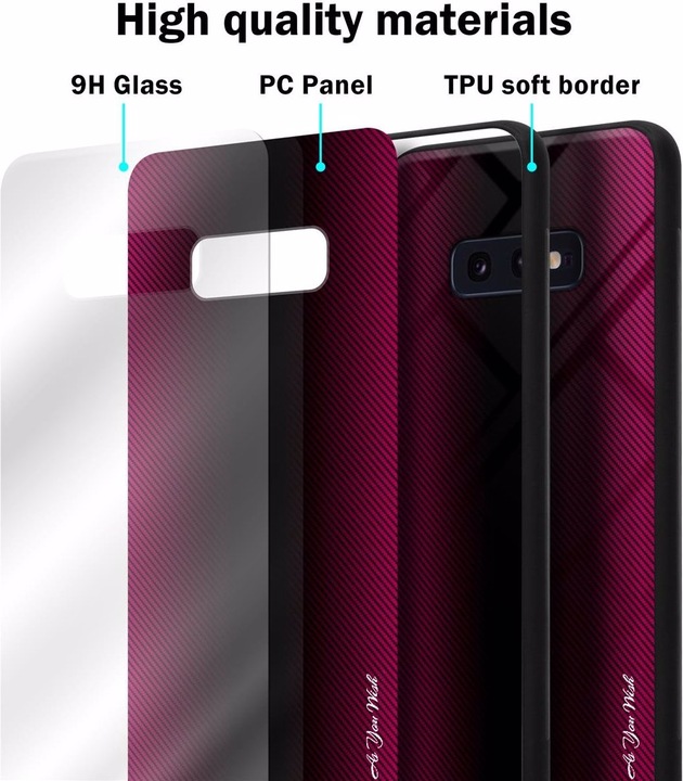 Productafbeelding Cadorabo TPU gestreepte glasplaat (Samsung Galaxy S10e)