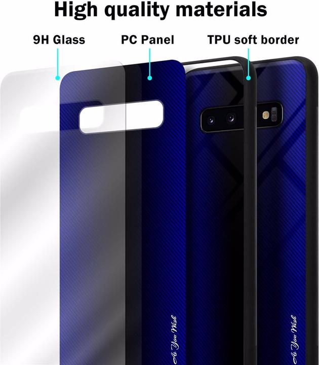 Image du produit Cadorabo TPU Couverture en verre rayé (Samsung Galaxy S10)