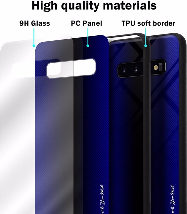 Productafbeelding Cadorabo TPU gestreepte glasplaat (Samsung Galaxy S10)