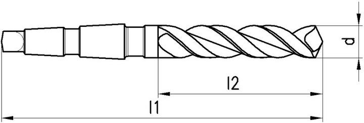 Actual product image Titex Morse taper shank drill (15 mm)