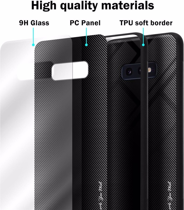 Productafbeelding Cadorabo TPU gestreepte glasplaat (Samsung Galaxy S10e)
