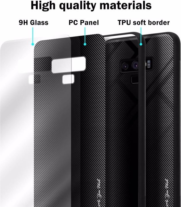 Produktbild Cadorabo TPU Gestreiftes Glas Cover (Samsung Galaxy Note 9)