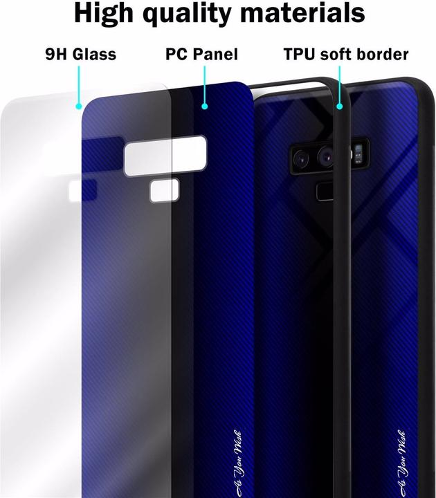 Actual product image Cadorabo TPU Striped Glass Cover (Samsung Galaxy Note 9)